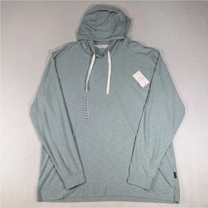 NWT Free Fly Bamboo Slub Hoodie II Mens XXL Ocean Mist Green Long Sleeve
